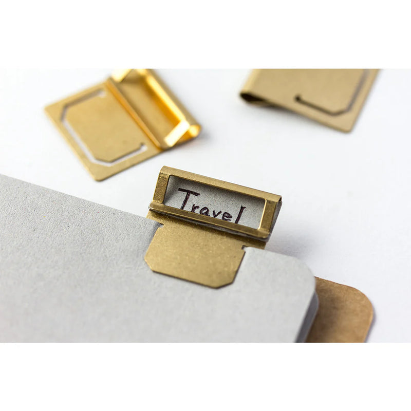 TRAVELER'S Brass Index Clips (Pack of 6)