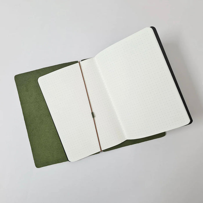 Endless Explorer - Refillable Leather Journal Regalia Paper - Green