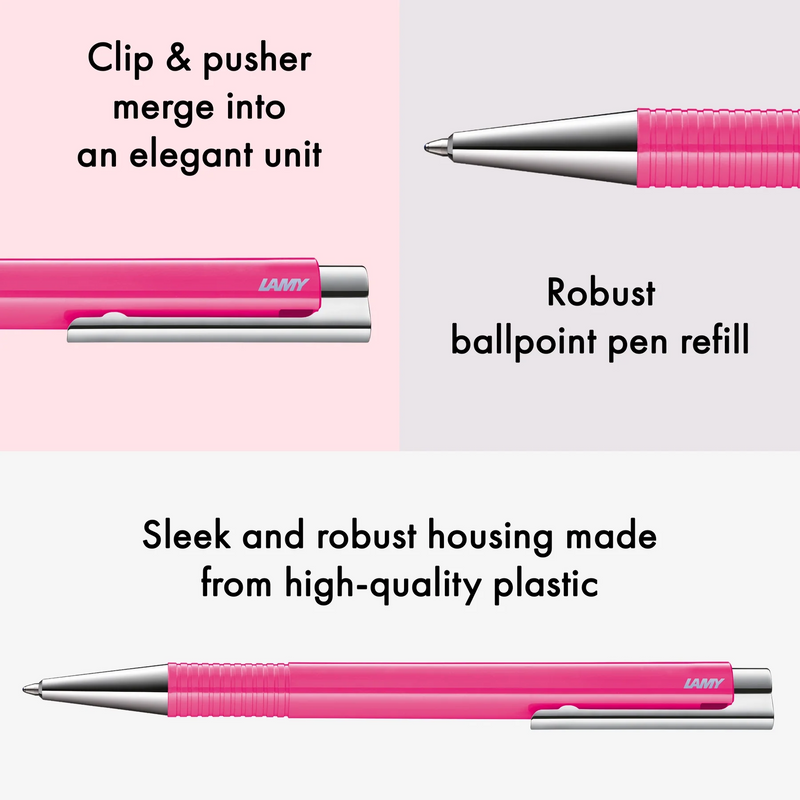 Lamy Logo 204 M+ Neon Pink Ballpoint Pen