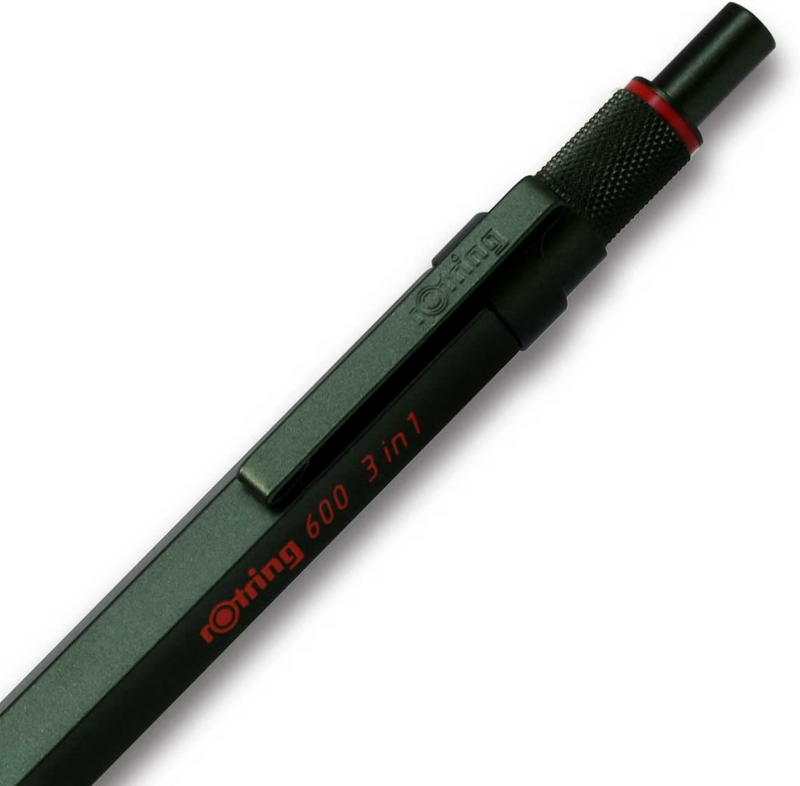 Rotring 600 Tri-Pen 3 in 1 Ballpoint Pen - Camouflage Green