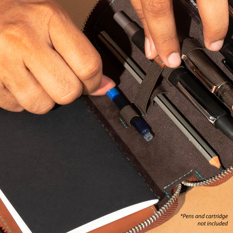 Endless Companion Adjustable Pen Pouch Brown - 3 Pens