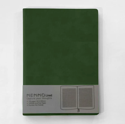 Memmo Notebook A5 Green Lined