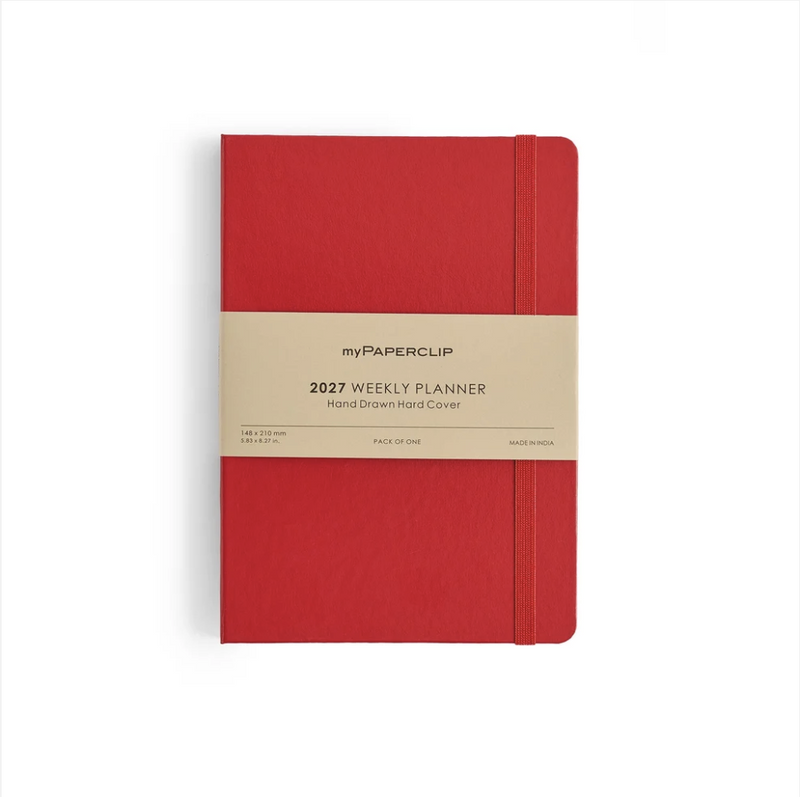 myPAPERCLIP 2027 Weekly Planner Hardcover H1 - Red