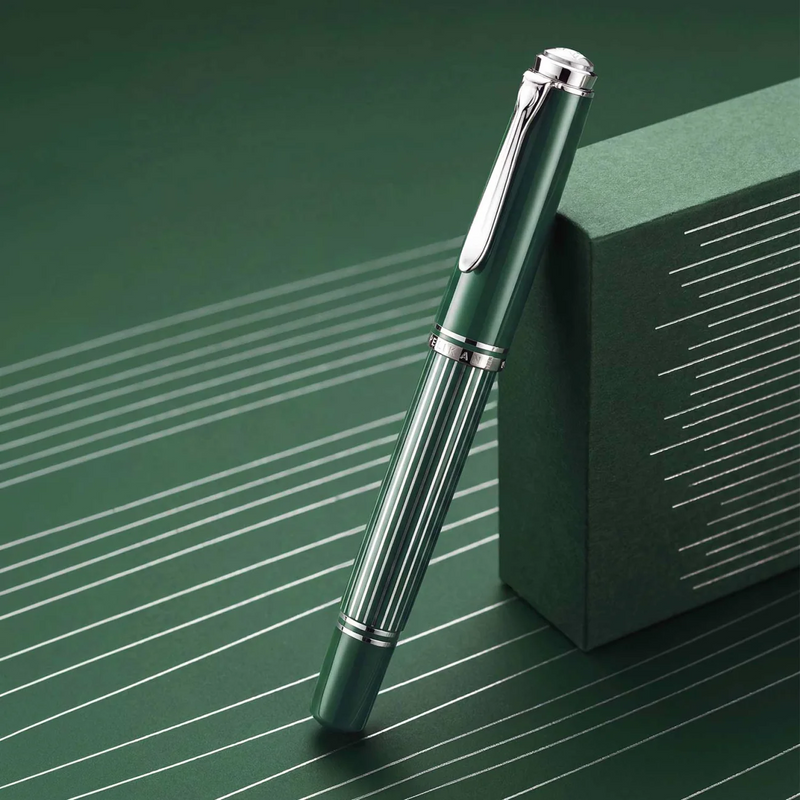 Pelikan M815 Fountain Pen - Souveran Metal Striped Green, Special Edition