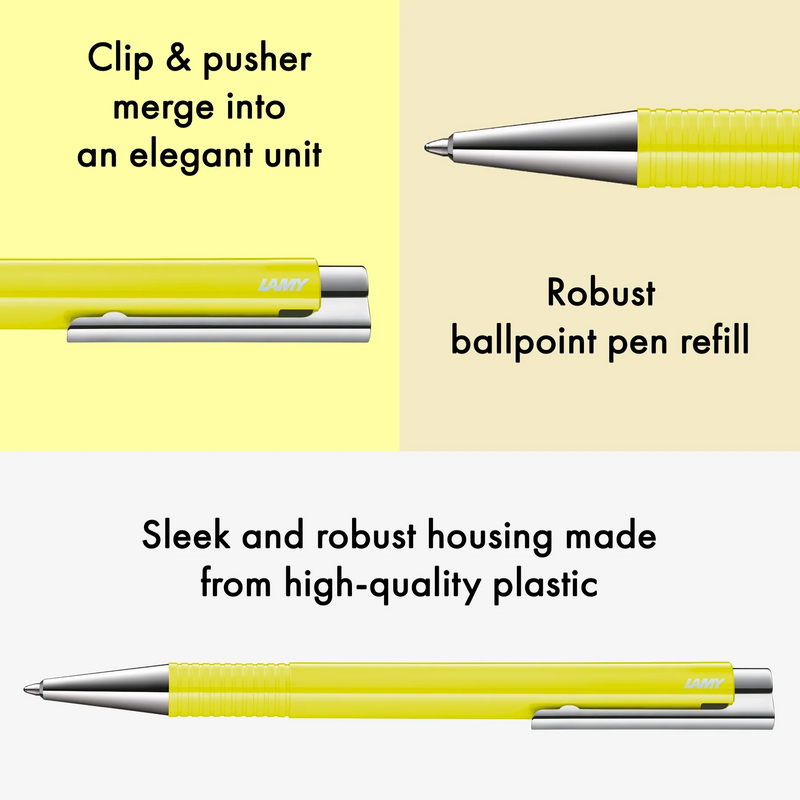 Lamy Logo 204 M+ Neon Yellow Ballpoint Pen