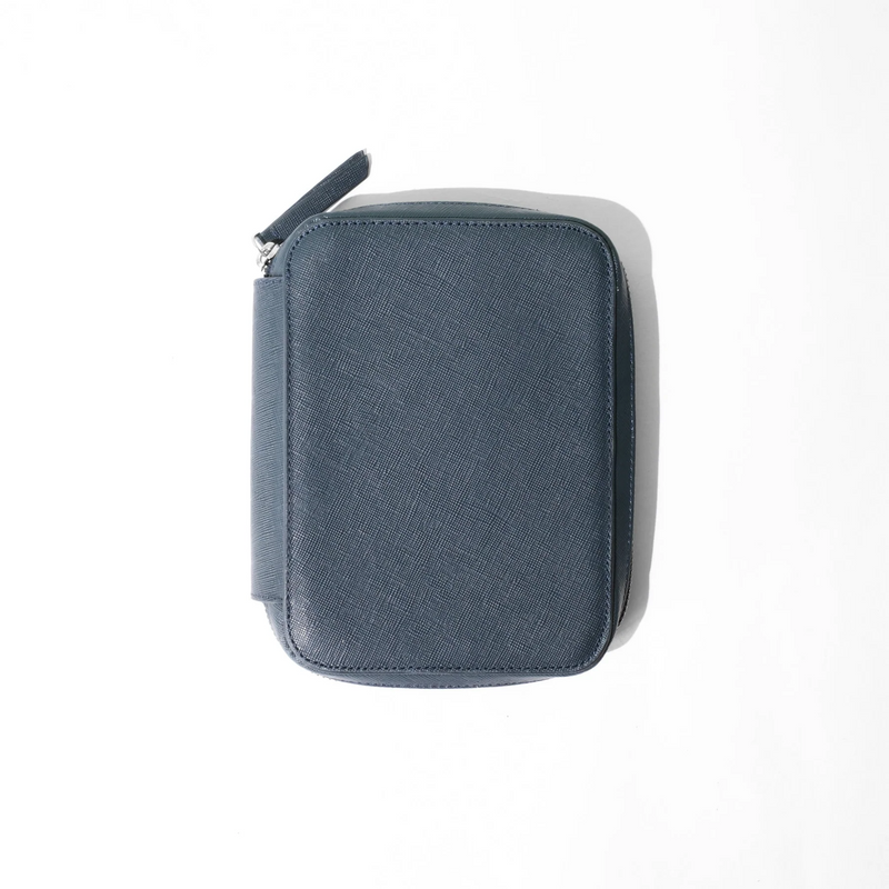 Endless Companion Adjustable Pen Pouch Blue - 10 Pens (New Saffiano Leather)