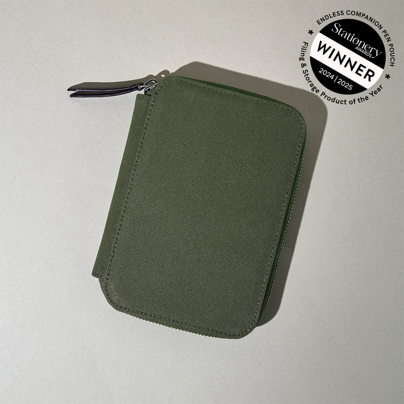 Endless LABS.10 Companion Canvas Adjustable Pen Pouch - 5 Pens - Jungle Green