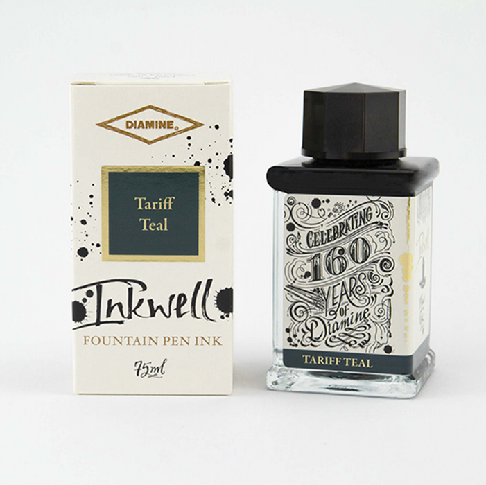 Diamine 160th Anniversary Fountain Pen Ink - Tariff Teal 75ml Bottle