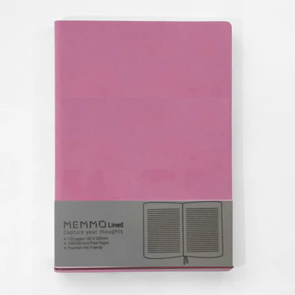 *Clearance* MEMMO Notebook - Pink - A5 - Lined