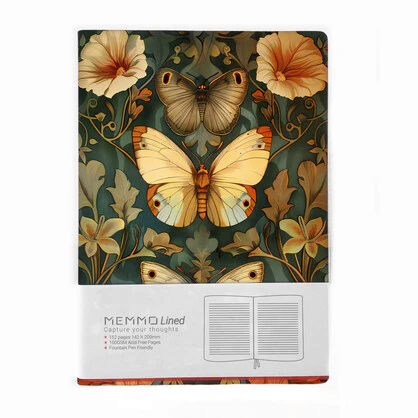 *Clearance* MEMMO Lined Notebook Gaia A5, Anthena