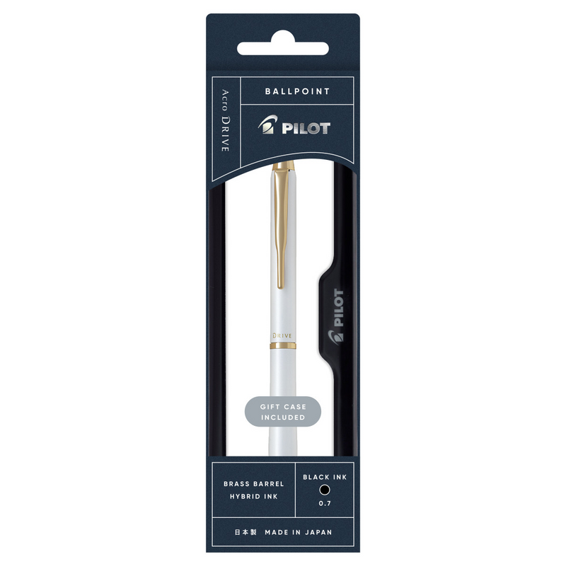 Pilot Acro Drive Hybrid Ballpoint Pen - Pearl White