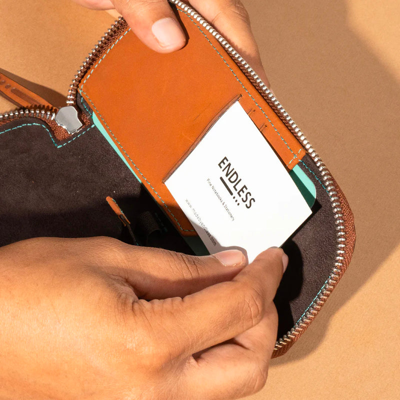 Endless Companion Adjustable Pen Pouch Brown - 3 Pens