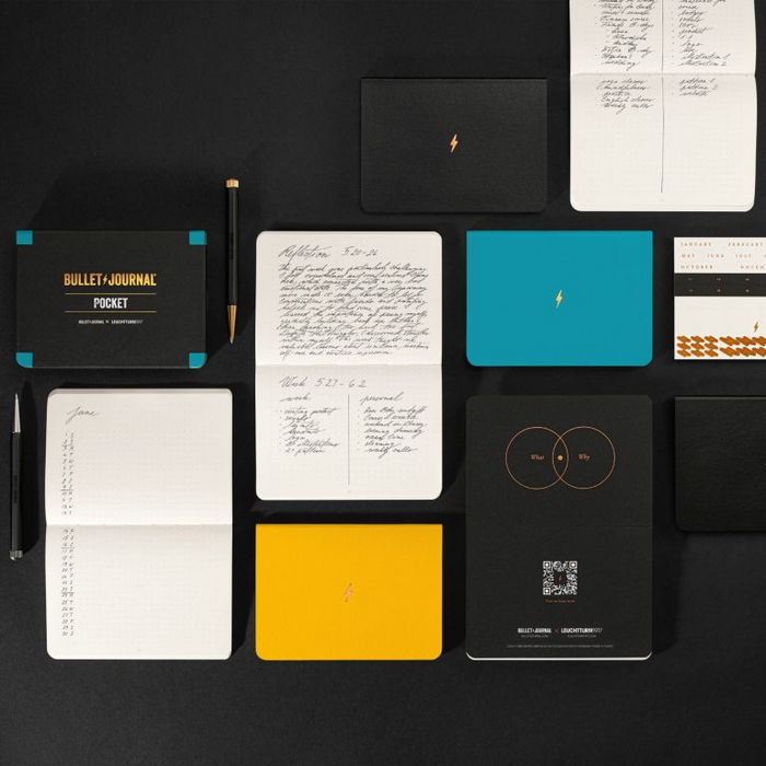 Leuchtturm1917 Bullet Journal Pocket Turquoise - Dotted - 3 Pack