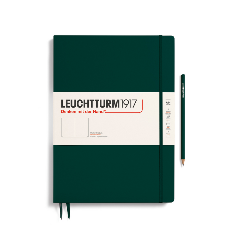 Leuchtturm1917 Notebook Master Slim (A4+), Plain - Forest Green
