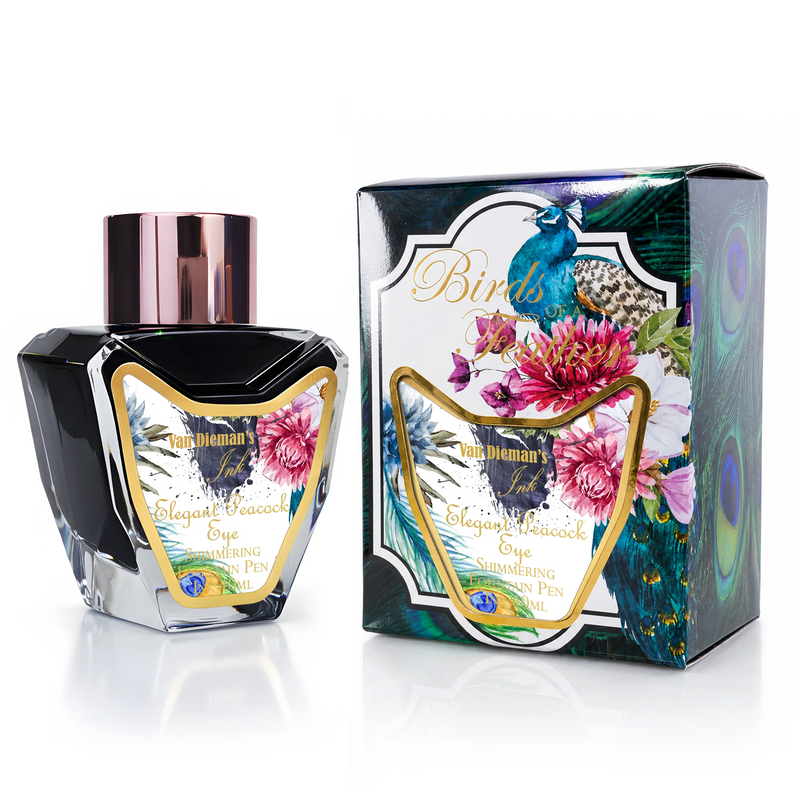 Van Dieman's Birds of a Feather ink - Elegant Peacock Eye Shimmering 40ml