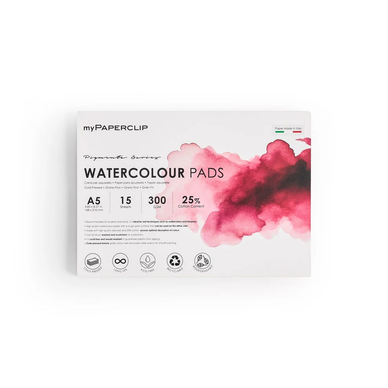 myPAPERCLIP Italian Watercolour A5 Pads 300gsm