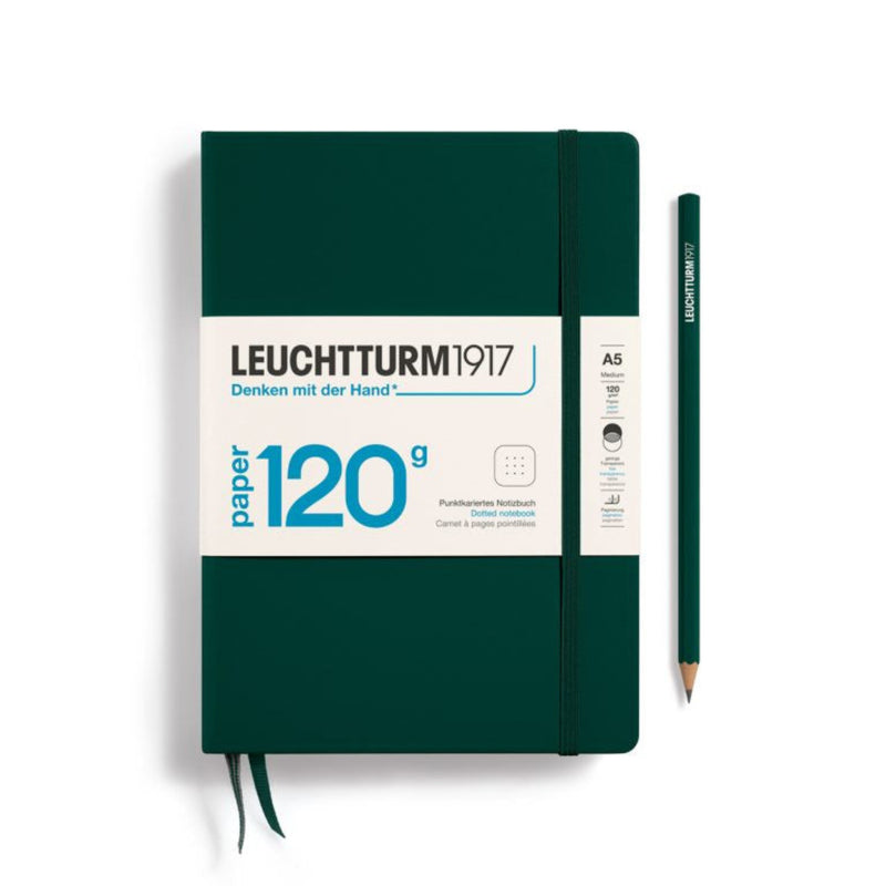 Leuchtturm1917 120gsm Edition Hardcover Notebook (A5), Dotted - Forest Green