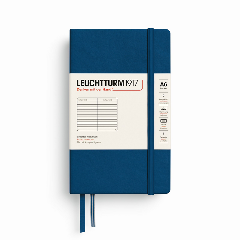 Leuchtturm1917 Notebook Pocket (A6), Ruled - Indigo