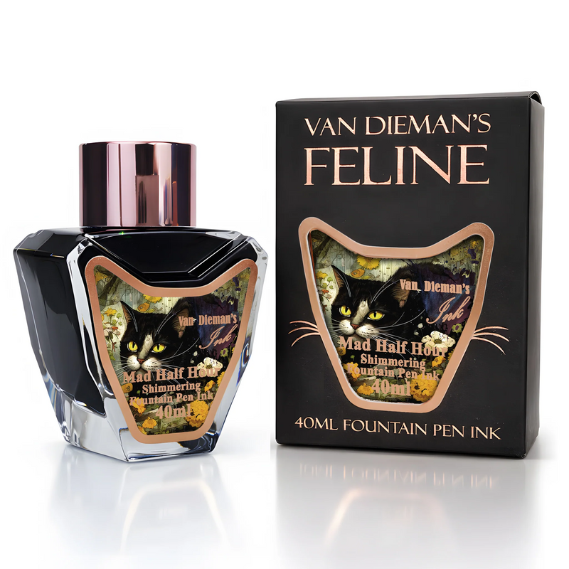 Van Dieman's Fountain Pen Ink Feline - Shimmering Mad Half Hour 40ml