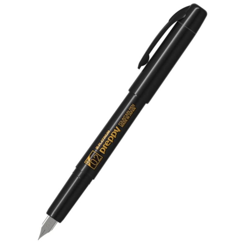 Platinum Preppy Fountain Pen Black / Orange Limited Edition - Extra Fine