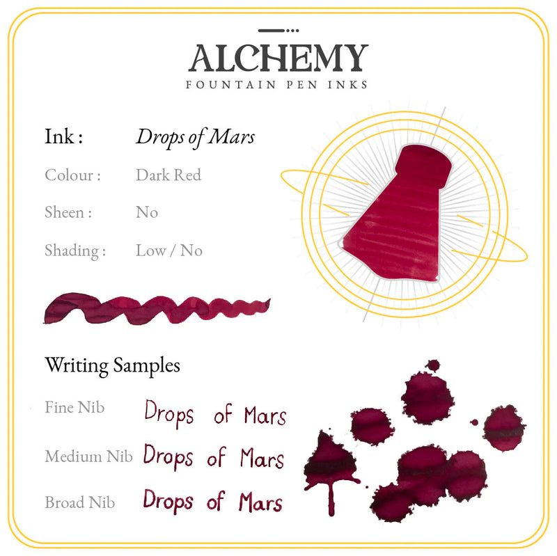 Endless Alchemy Fountain Pen Ink - Drops of Mars 45ml