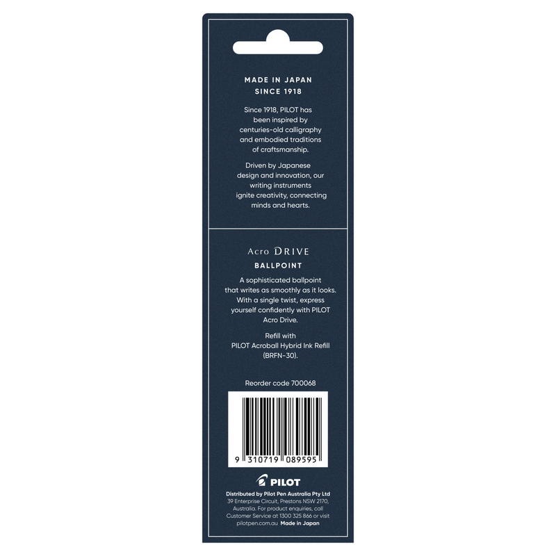 Pilot Acro Drive Hybrid Ballpoint Pen - Pearl White