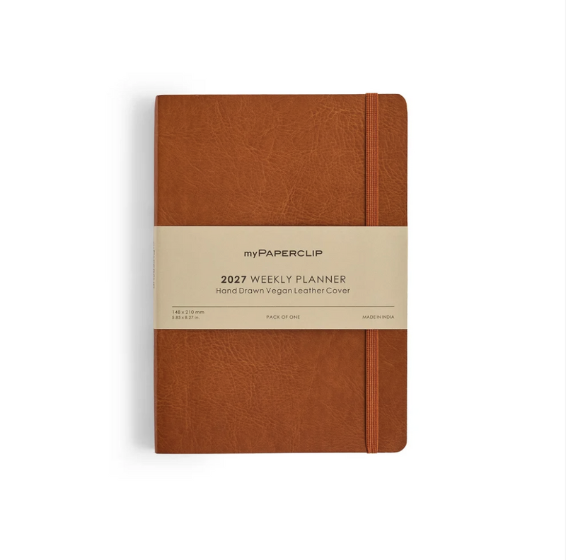 myPAPERCLIP 2027 Weekly Planner Hardcover R2 - Tan