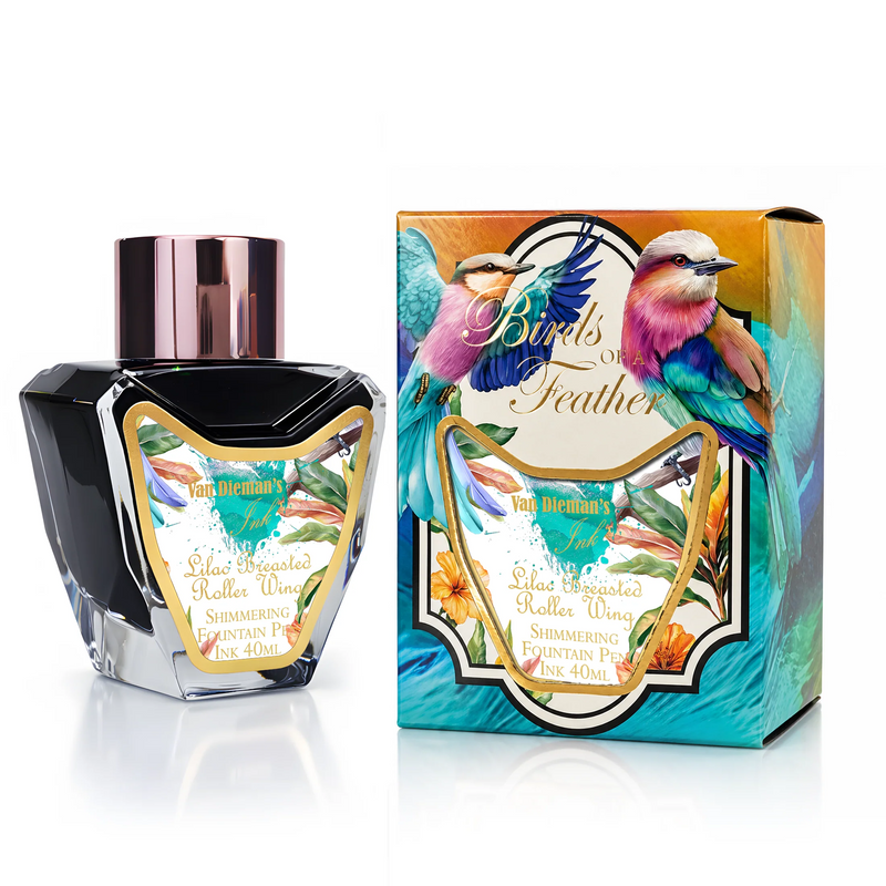Van Dieman's Birds of a Feather ink - Lilac Breasted Roller Wing Shimmering 40ml