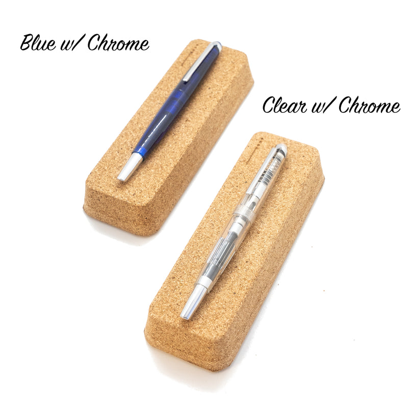Endless Phantom Retractable Fountain Pen - Clear w/ Chrome
