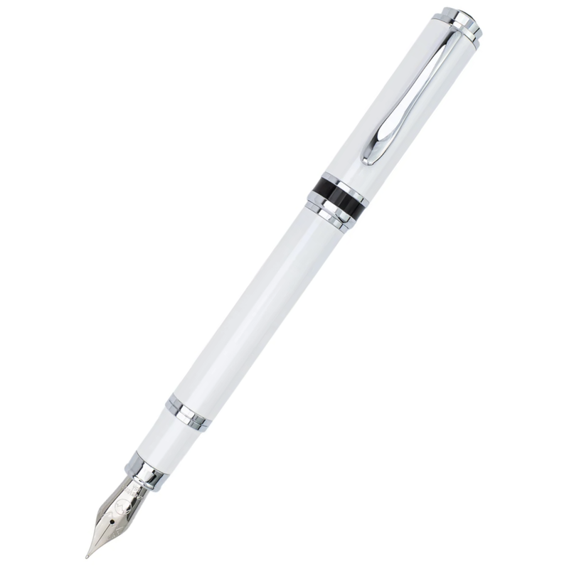 Monteverde Innova Cloud Dancer w/ Chrome Trim Fountain Pen & Ink Set