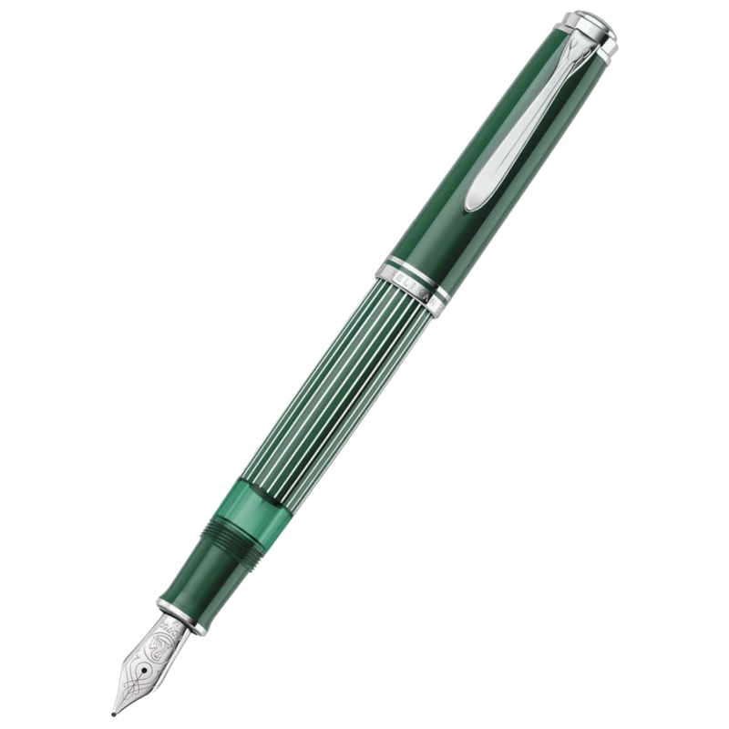 Pelikan M815 Fountain Pen - Souveran Metal Striped Green, Special Edition