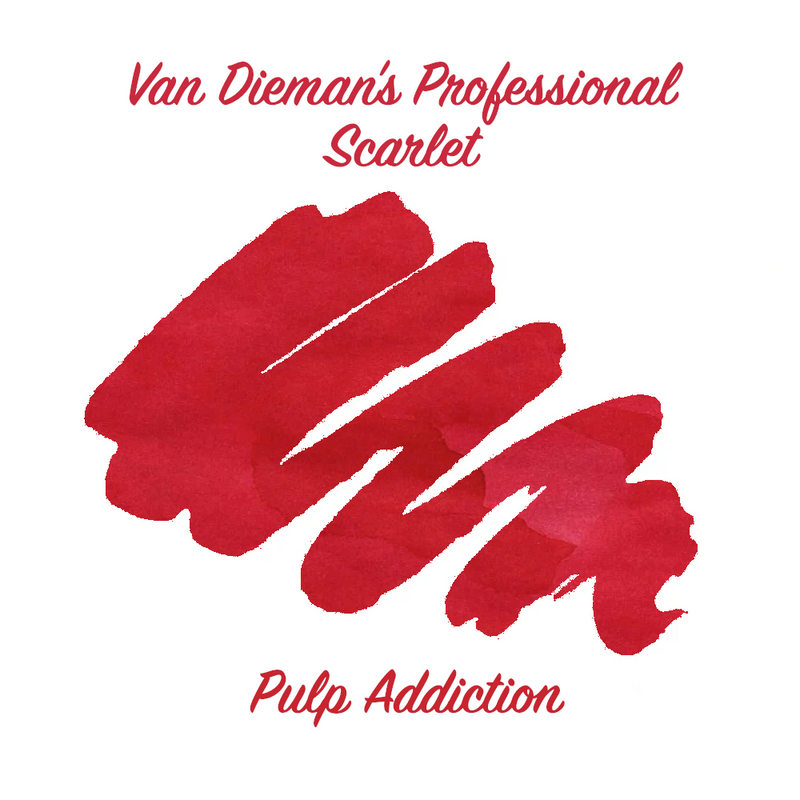 Van Dieman's Professional - Scarlet Essential Fountain Pen 2ml Ink Sample