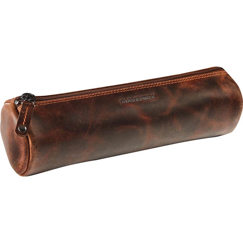 Maverick The Original Leather Large Round Pencil Case