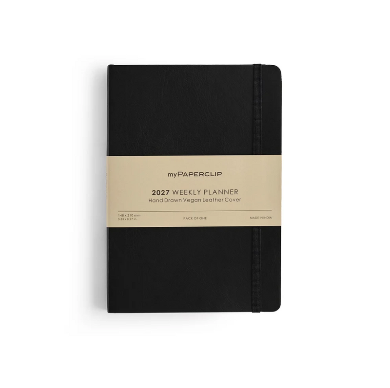 myPAPERCLIP 2027 Weekly Planner Hardcover R2 - Black