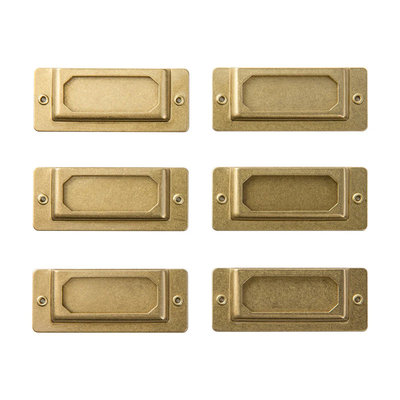 TRAVELER'S Brass Label Plates (Pack of 6)