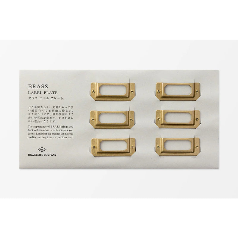 TRAVELER'S Brass Label Plates (Pack of 6)