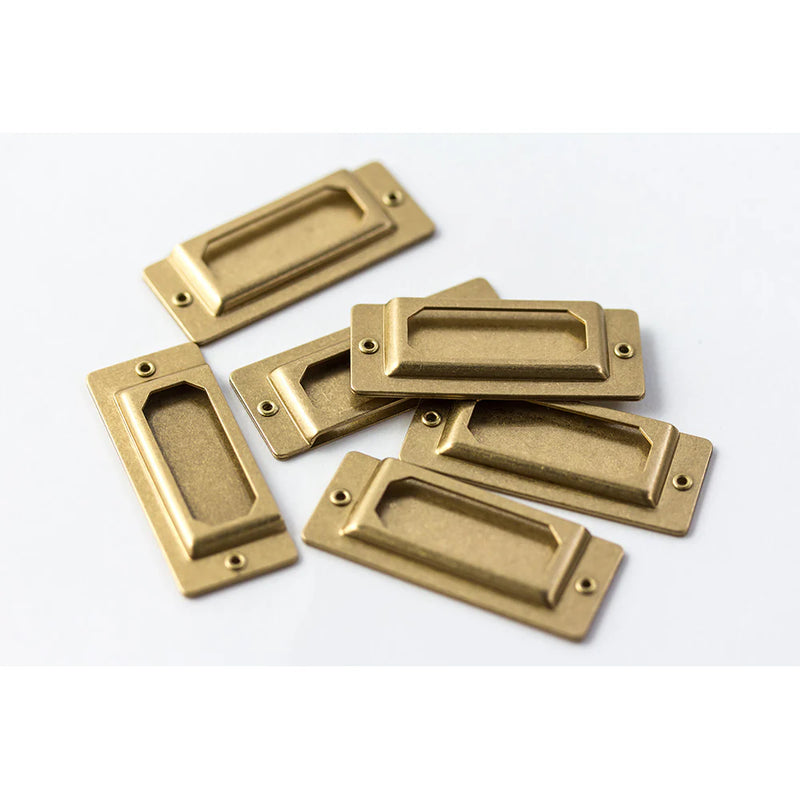 TRAVELER'S Brass Label Plates (Pack of 6)