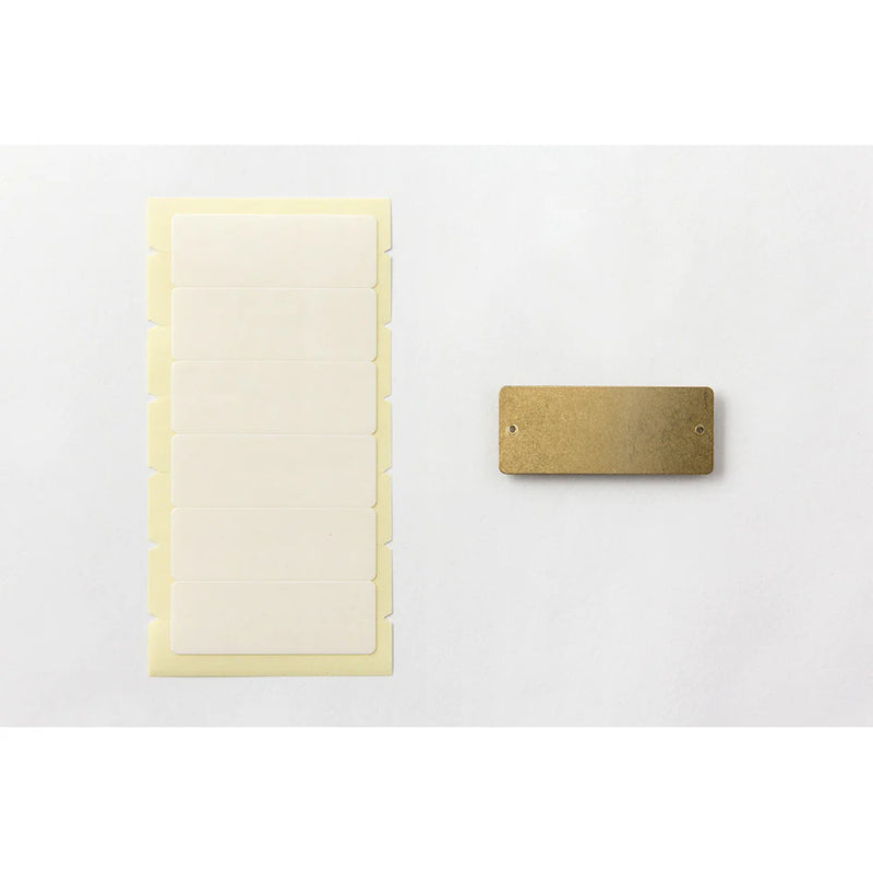 TRAVELER'S Brass Label Plates (Pack of 6)