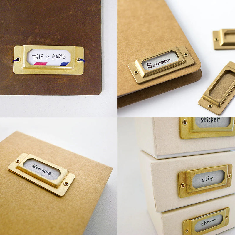 TRAVELER'S Brass Label Plates (Pack of 6)