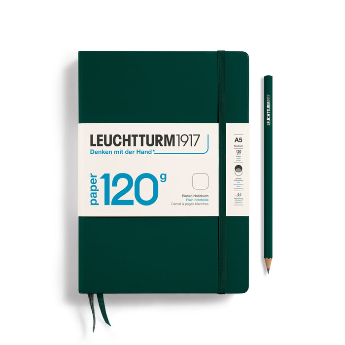 Leuchtturm1917 120gsm Edition Hardcover Notebook (A5), Plain - Forest Green