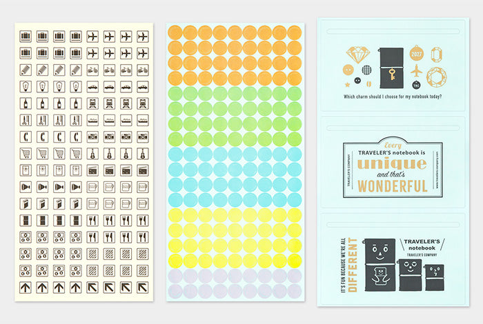 TRAVELER'S Notebook 2027 Diary Refill - Customised Sticker Set