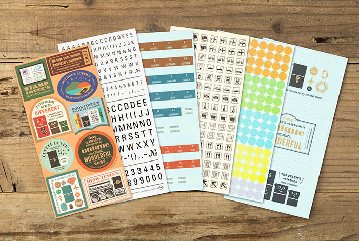 TRAVELER'S Notebook 2027 Diary Refill - Customised Sticker Set