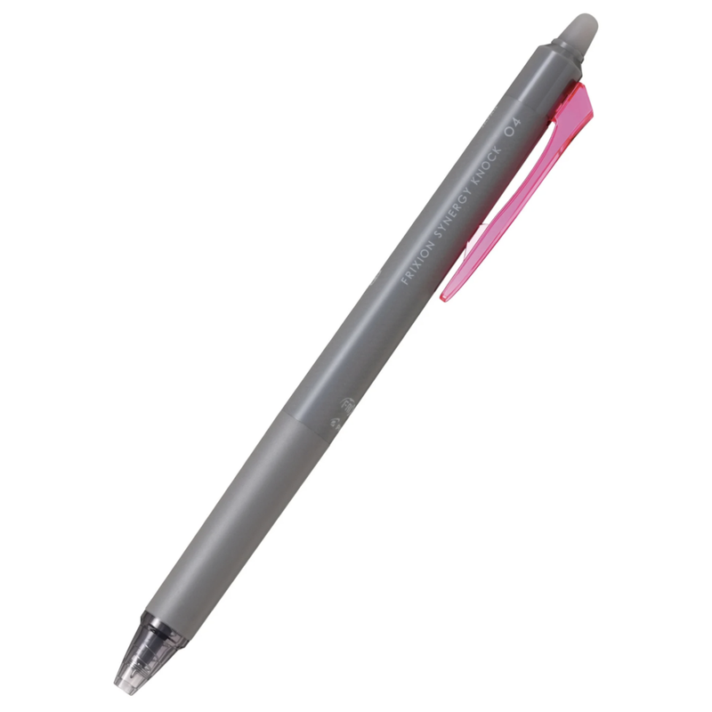 Pilot Frixion Synergy Knock Gel Ballpoint Pen - 0.4mm - Pink
