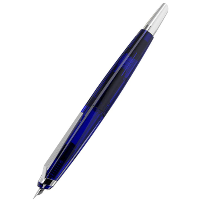 Endless Phantom Retractable Fountain Pen - Blue w/ Chrome