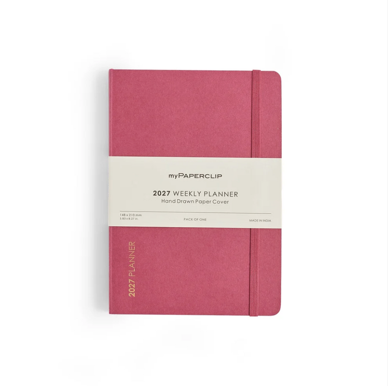 myPAPERCLIP 2027 Weekly Planner Softcover D1 - Raspberry