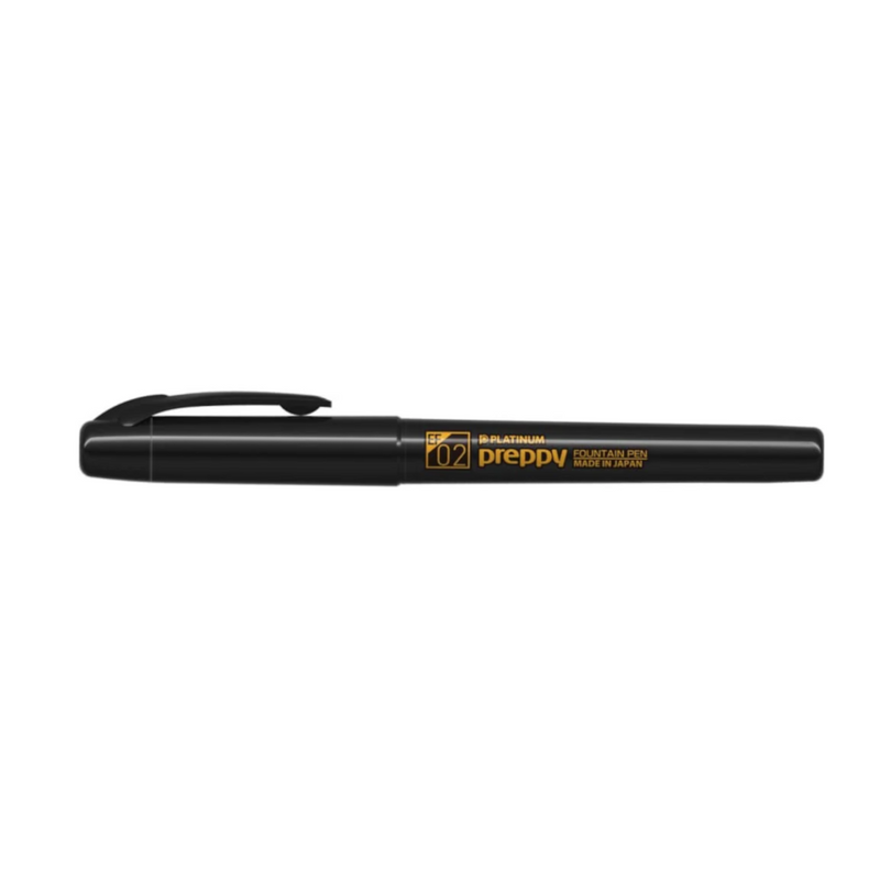Platinum Preppy Fountain Pen Black / Orange Limited Edition - Extra Fine