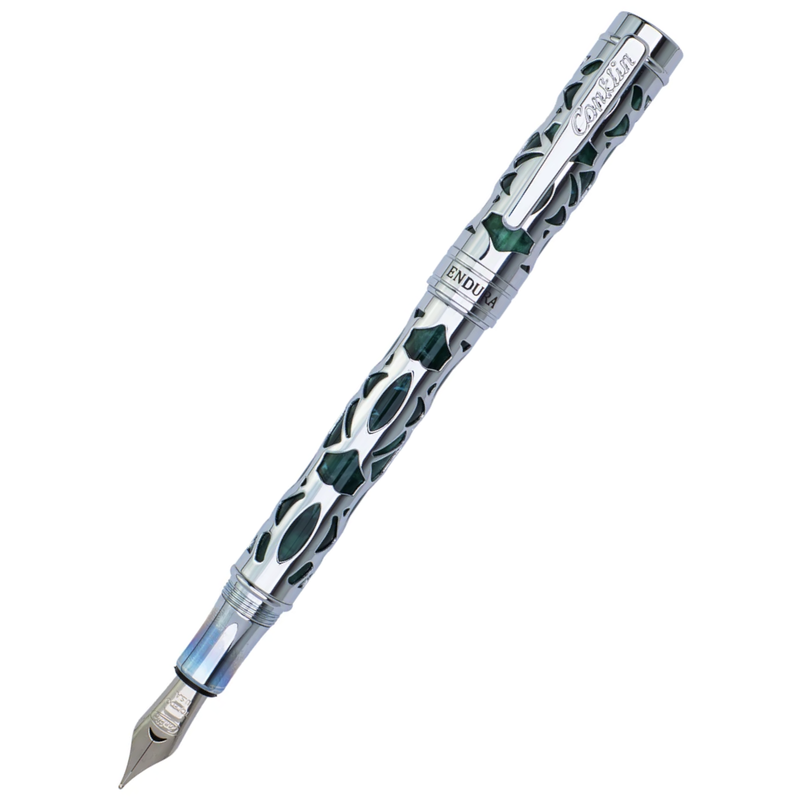 Conklin Endura Deco Crest Fountain Pen - Forest Green
