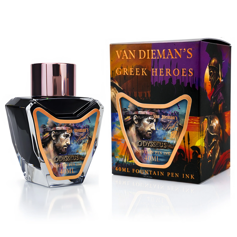 Van Dieman's Fountain Pen Ink Greek Heroes - Shimmering Odysseus 40ml