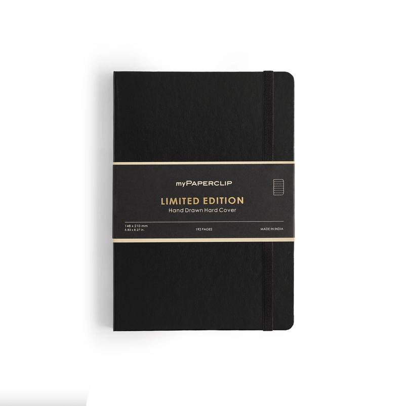 myPAPERCLIP Limited Edition Hardcover A5 Notebook - Black - Ruled