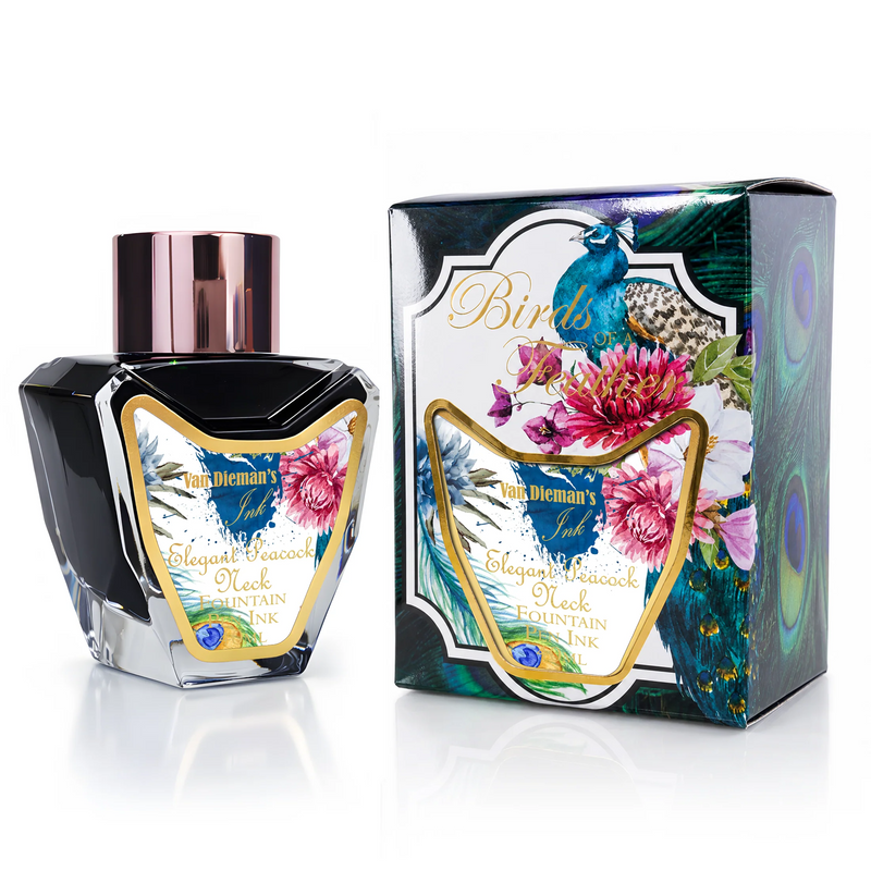 Van Dieman's Birds of a Feather ink - Elegant Peacock Neck 40ml